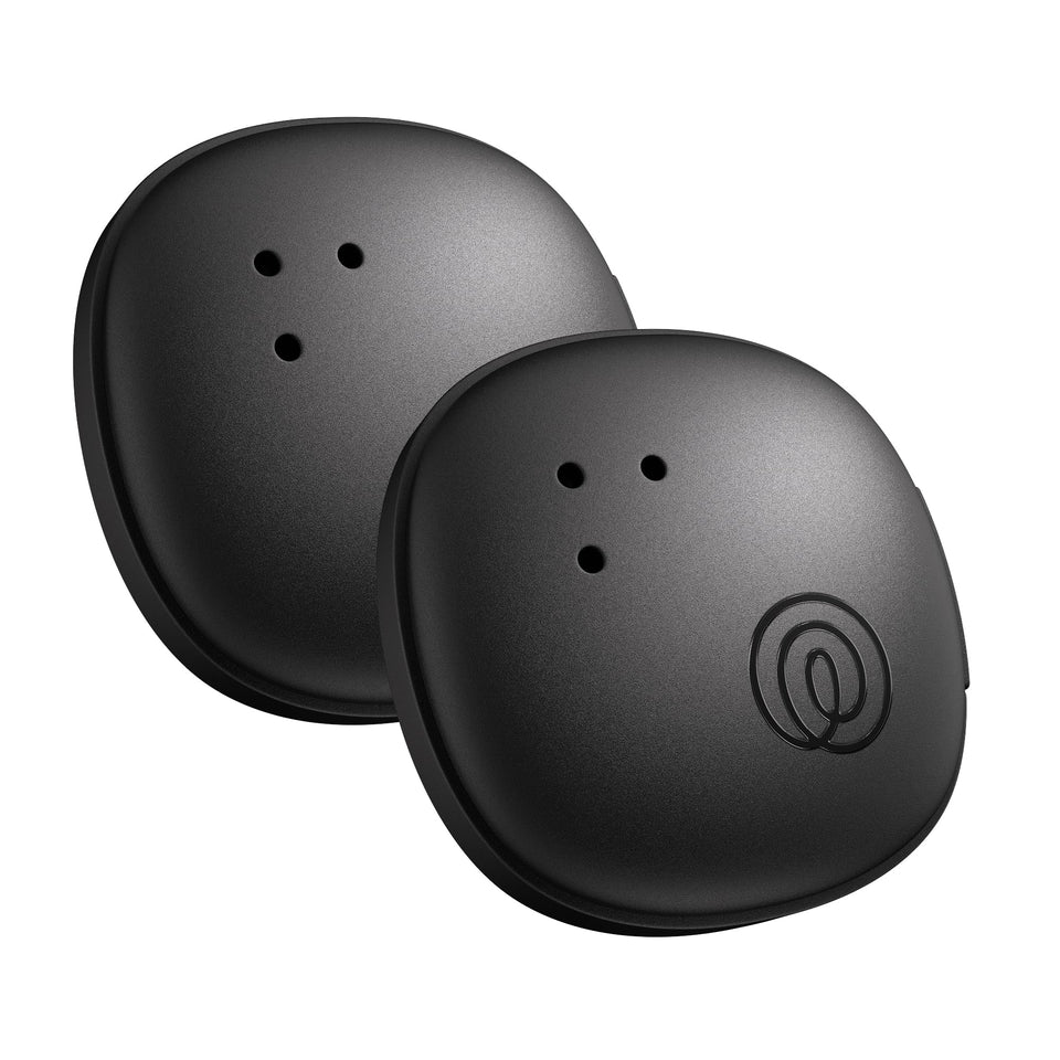 Life360 sticker front view showing compact tracker and clear identification benefit