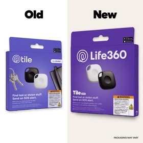 Life360 Tile black close-up showing texture and durable finish for daily carry