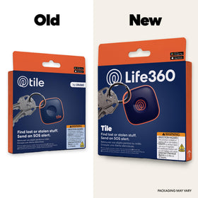 Life360 Tile close-up of button and texture delivering a clear ring for fast finding