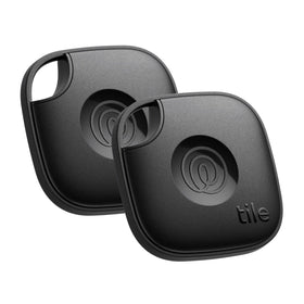 Life360 Tile front view showing compact tracker and brand