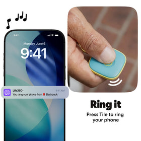 Life360 Tile inside a bag showing real-world tracking benefit for lost items