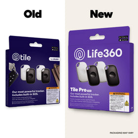 Life360 Tile Pro attached to a camera bag for fast location on map.