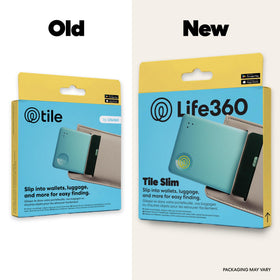 Life360 Tile Slim thin profile close-up illustrating slim fit and discreet carry benefit