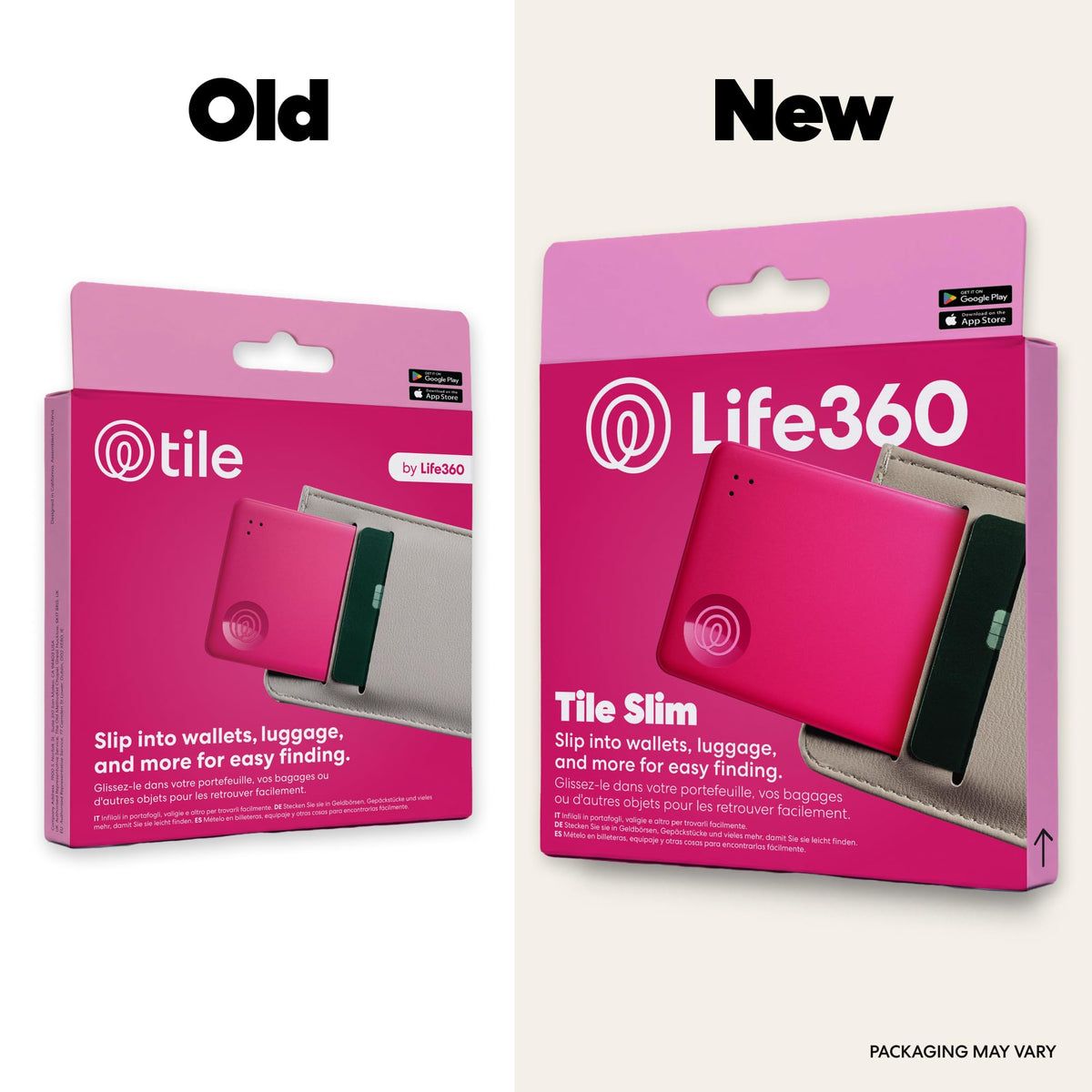 Life360 Tile Slim sliding into wallet pocket for discreet tracking benefit