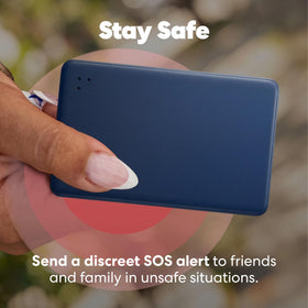 Life360 Tile Slim partly submerged showing IP68 water resistance protecting items