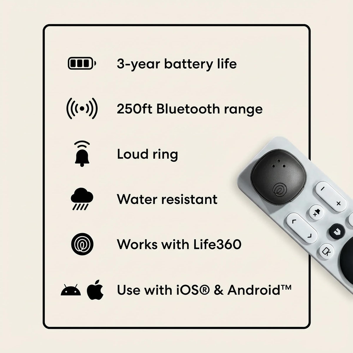 Life360 Tile Sticker works with iOS and Android devices for everyone.