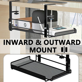 LIFEFAN cable tray open storage compartment, ideal for power strips and adapters.