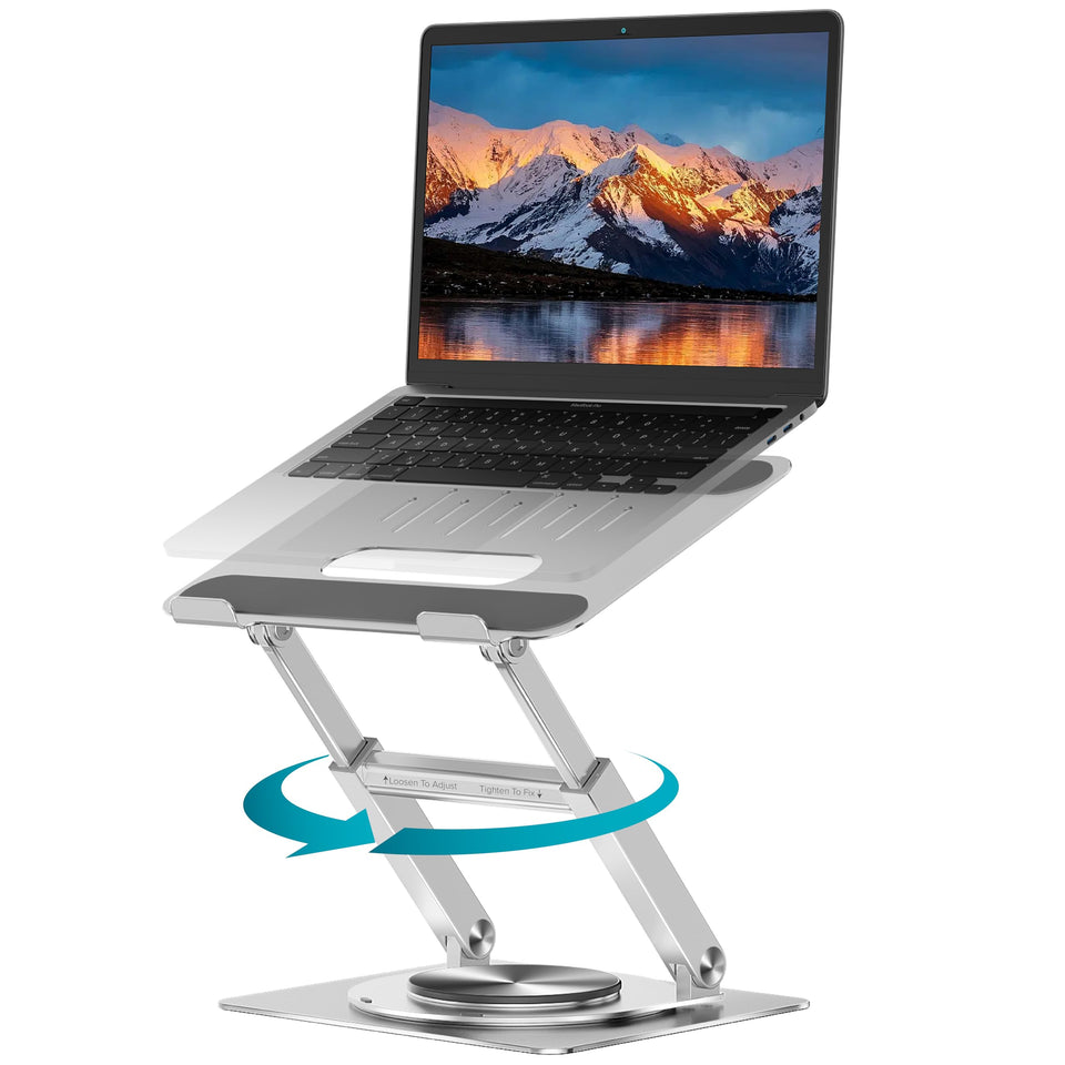 Lifelong 360° rotating ergonomic laptop stand assembly view for quick setup.