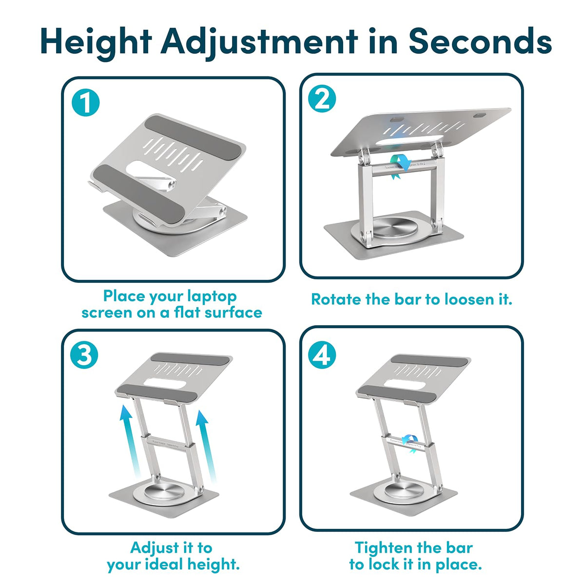 Lifelong versatile uses from workstation to media viewing with this stand.