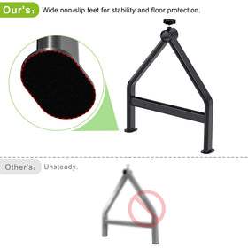 Lifeswell caster wheel and non-slip foot pads showing stable mobility advantage