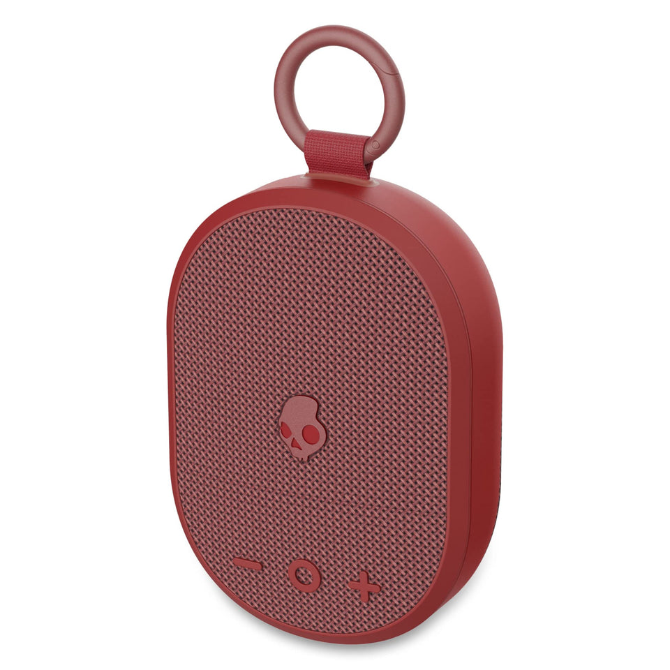 Lifeworks Skullcandy Kilo red front view highlighting compact outdoor speaker for travel
