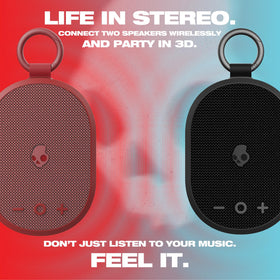 Lifeworks Skullcandy Kilo red true wireless pairing enables multi-speaker setup