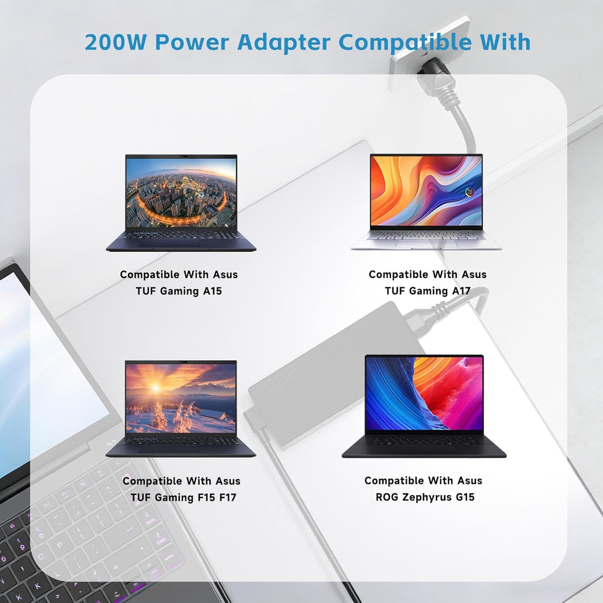 LIFKAHY 200W charger compatible Asus models close up