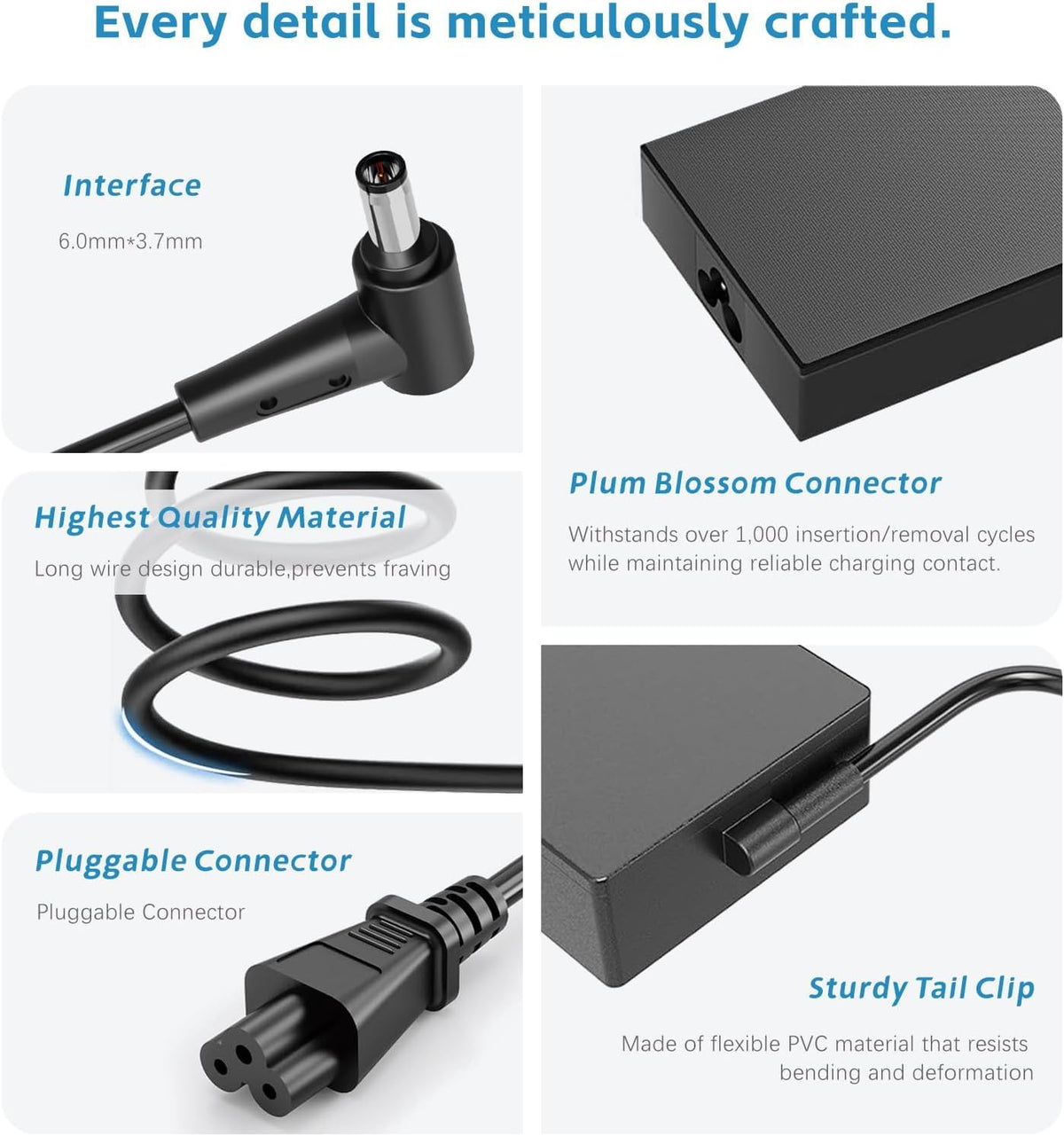 LIFKAHY 200W charger connector size 6-0 x 3-7 mm