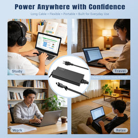 Back panel with ports and connection tips on LIFKAHY charger