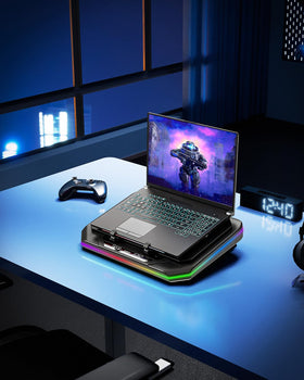 LIFTGO shown at three height angles for ergonomic typing and viewing comfort