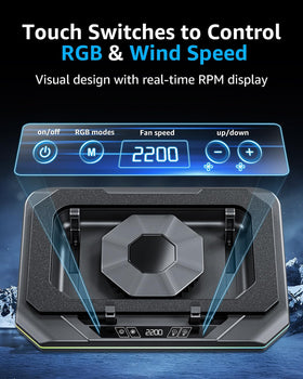 LIFTGO close-up of the 4.72-inch turbofan delivering powerful directed cooling
