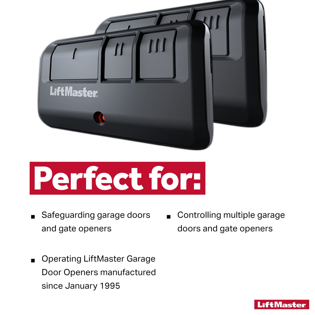 LiftMaster 893Max installed on vehicle visor demonstrating quick access benefit