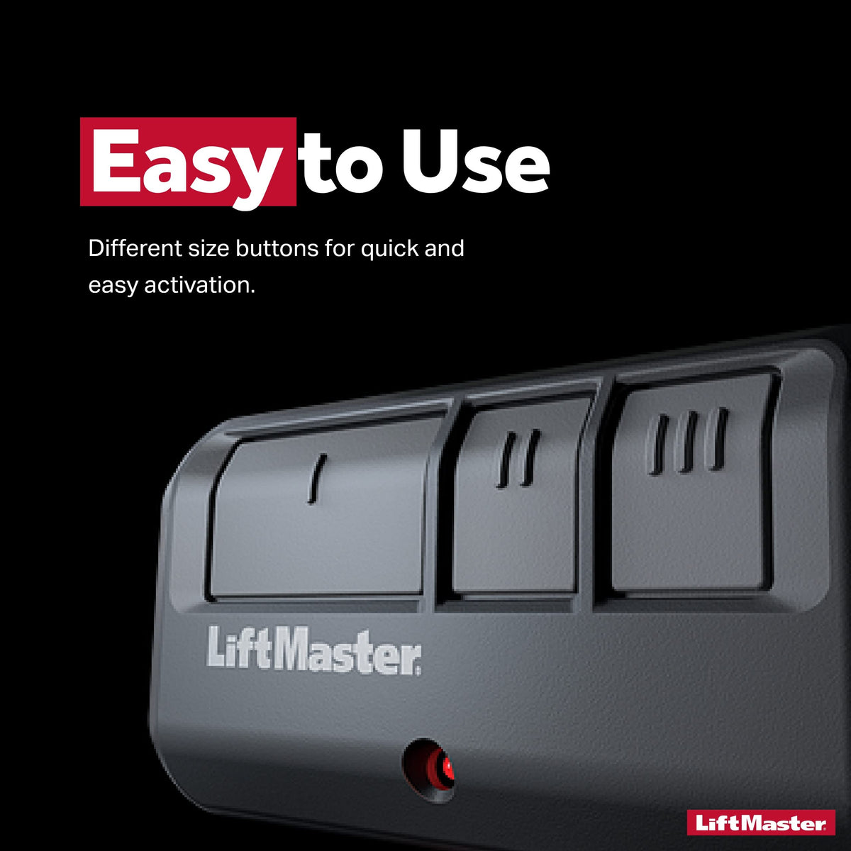 LiftMaster 893Max LED programming light indicating successful pairing and setup