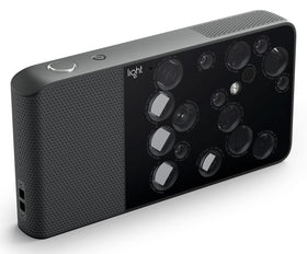 Light L16 front face with multi-lens array for high detail and rich colors.