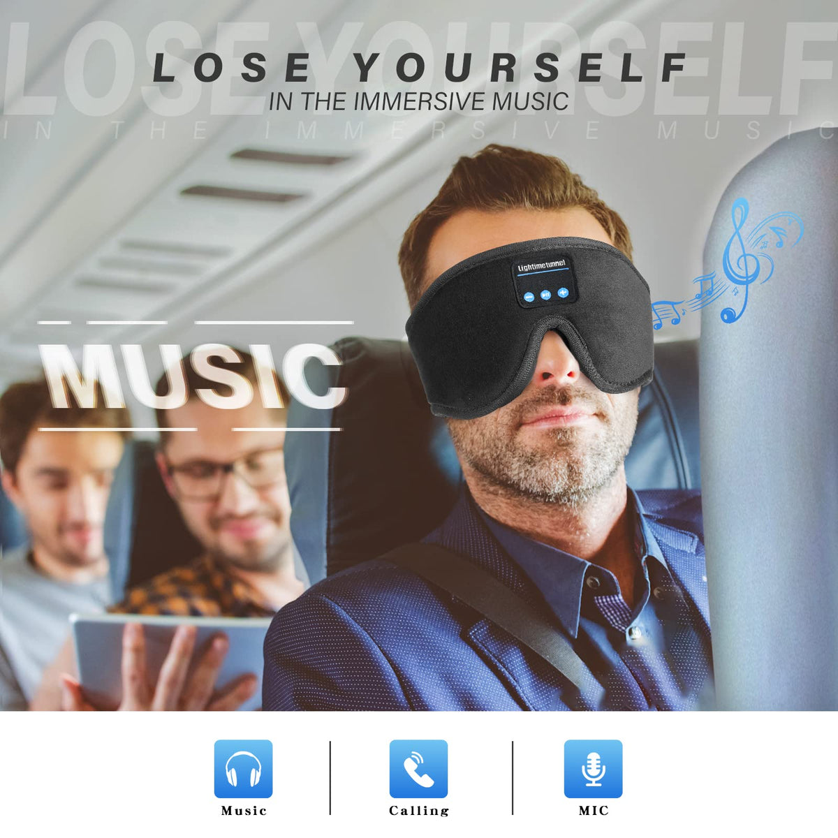 Lightimetunnel 3D ergonomic eye mask emphasizes full light blocking
