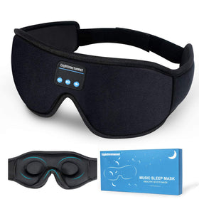 Lightimetunnel sleep headphones front view with eye mask design for restful nights