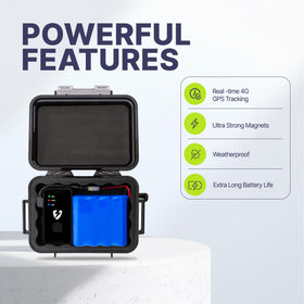Lightning GPS GL300 attached to trailer in real-world setting protecting assets with tracking