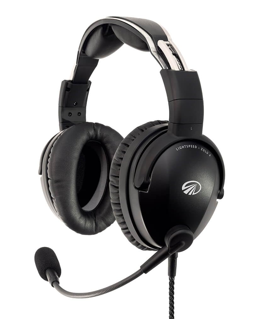 LIGHTSPEED Zulu 4 headset front view showing dual Bluetooth connectivity
