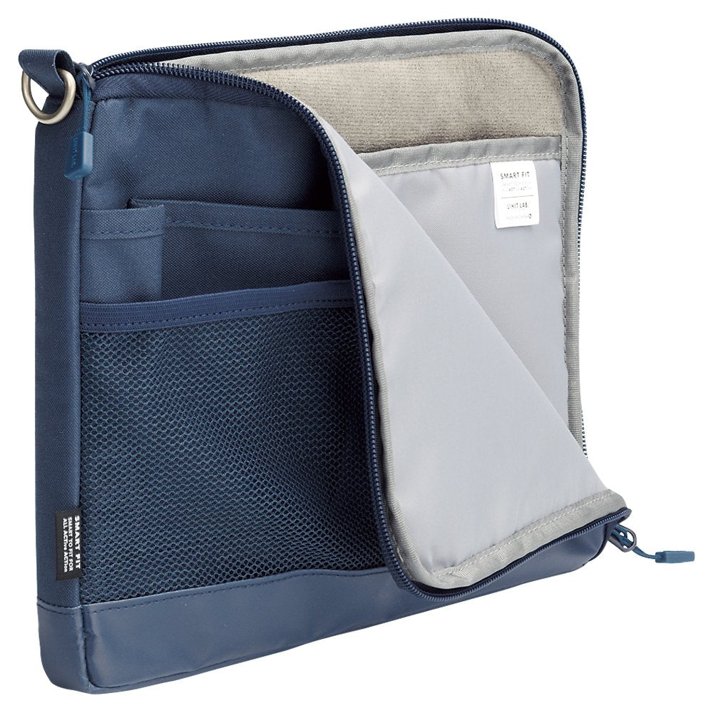LIHIT LAB sleeve interior view shows organized space for tablet or 10-inch devices.