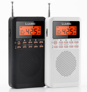 LIJIANI Pocket Weather Radio digital alarm clock helps maintain schedules during storms