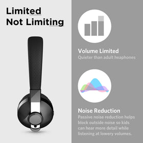 LilGadgets 3.5mm wired cable attached to headphone for uninterrupted listening when needed