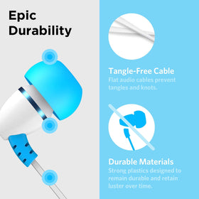 LilGadgets BestBuds flat cable reduces tangles for easier daily use.