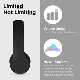 LilGadgets Connect+ 93 dB volume limit protects young listeners on devices.