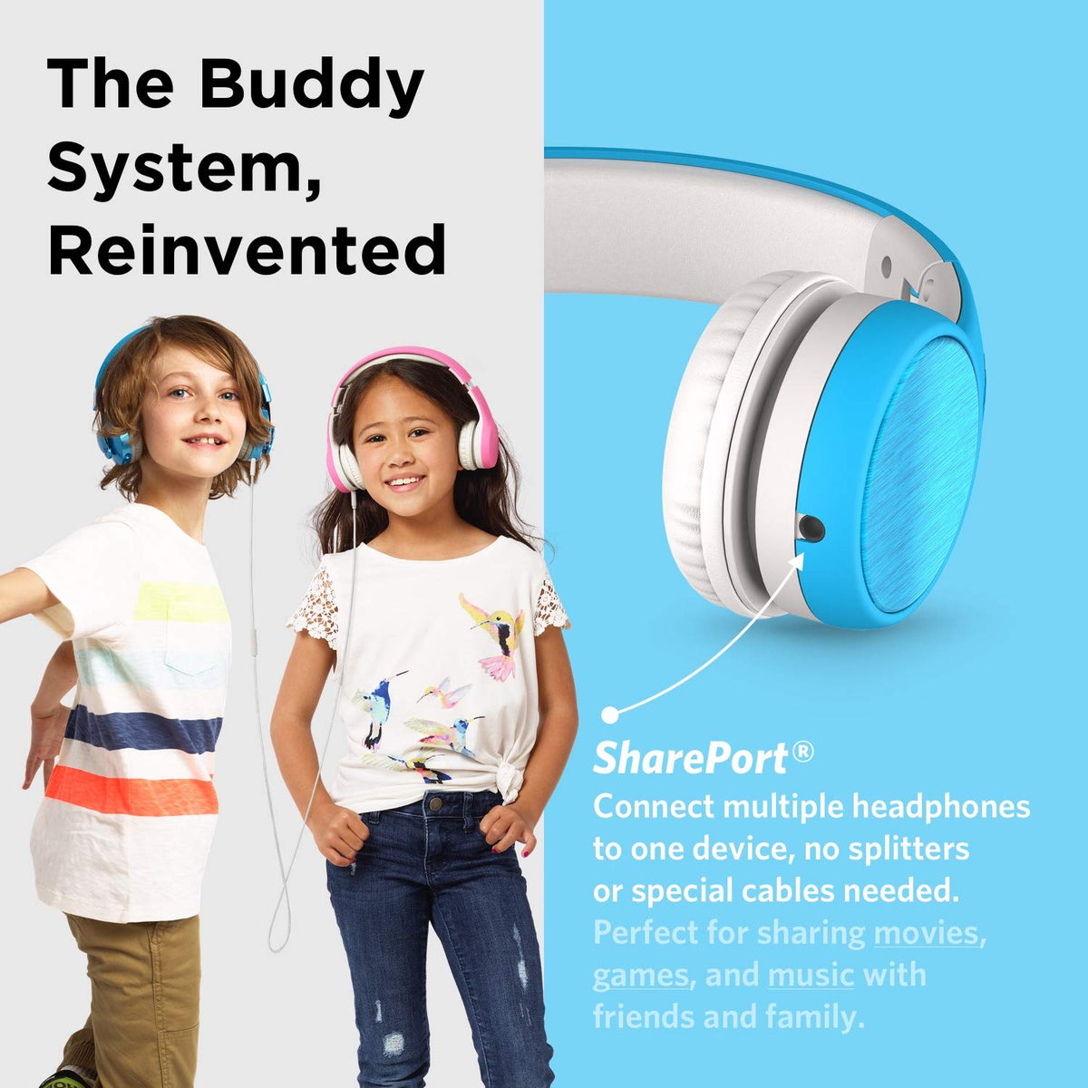 LilGadgets Connect+ blue detachable 4-foot cord for flexible device connections