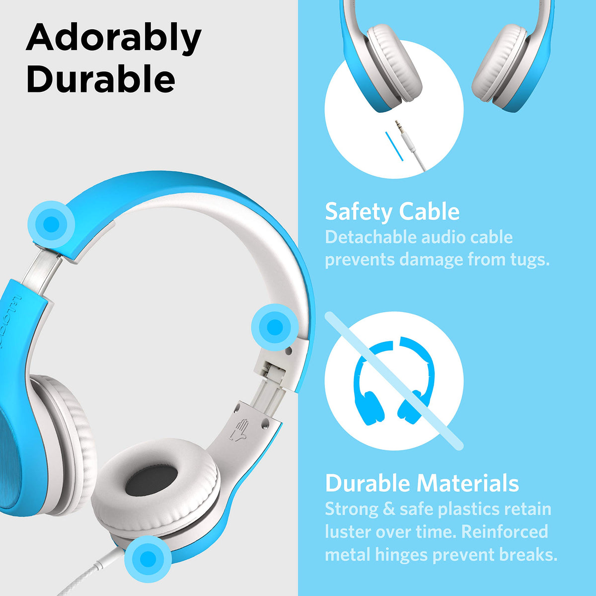 LilGadgets Connect+ blue headphones sharing via SharePort in classroom