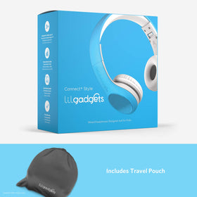LilGadgets Connect+ blue storage pouch keeps headphones organized on the go