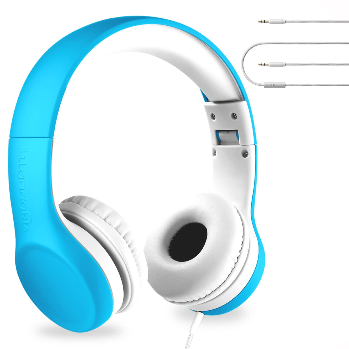 LilGadgets Connect+ foldable headphones blue for easy storage on the go