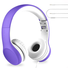 LilGadgets Connect+ foldable headphones in purple offer kid-friendly portability and easy storage.