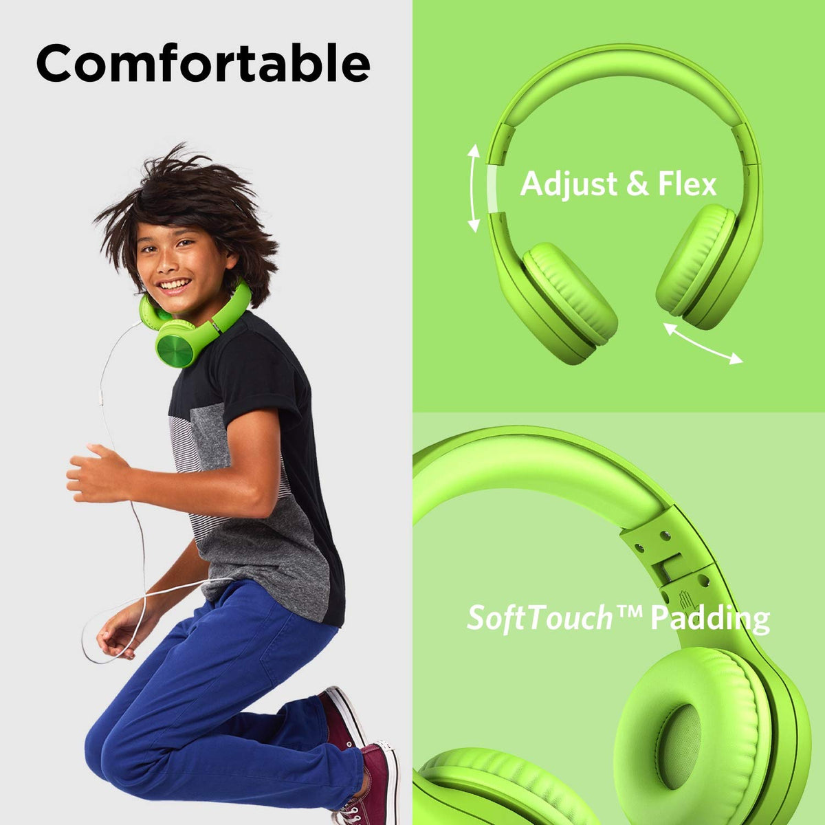 LilGadgets close-up of earcup soft padding providing comfortable wear