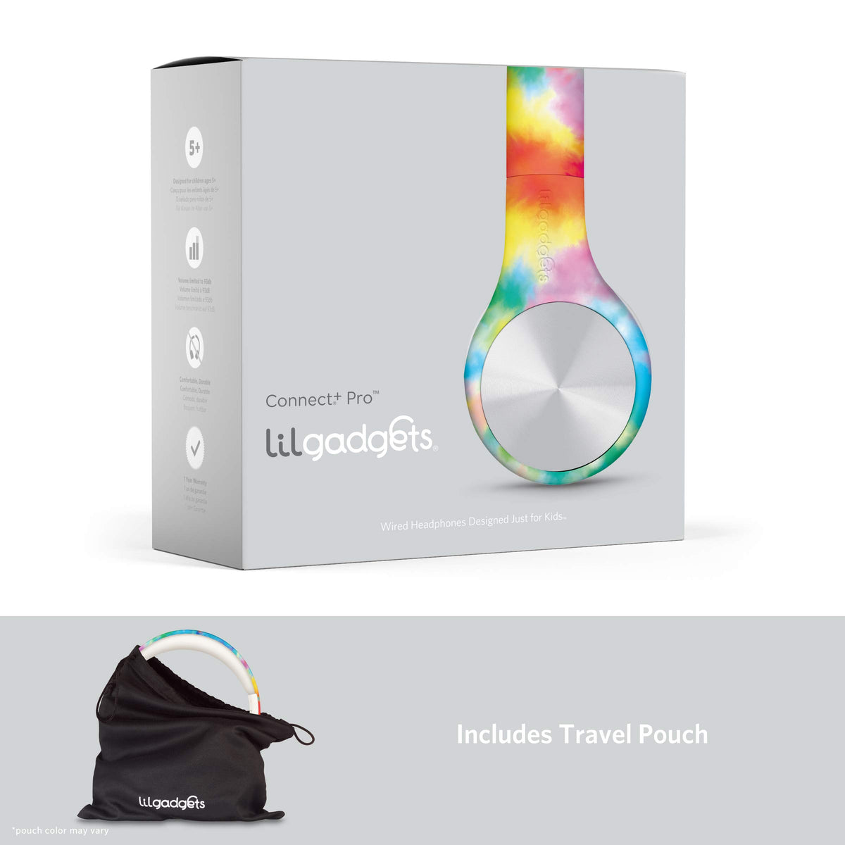 LilGadgets headphones inside a school backpack showing compact, classroom-ready storage