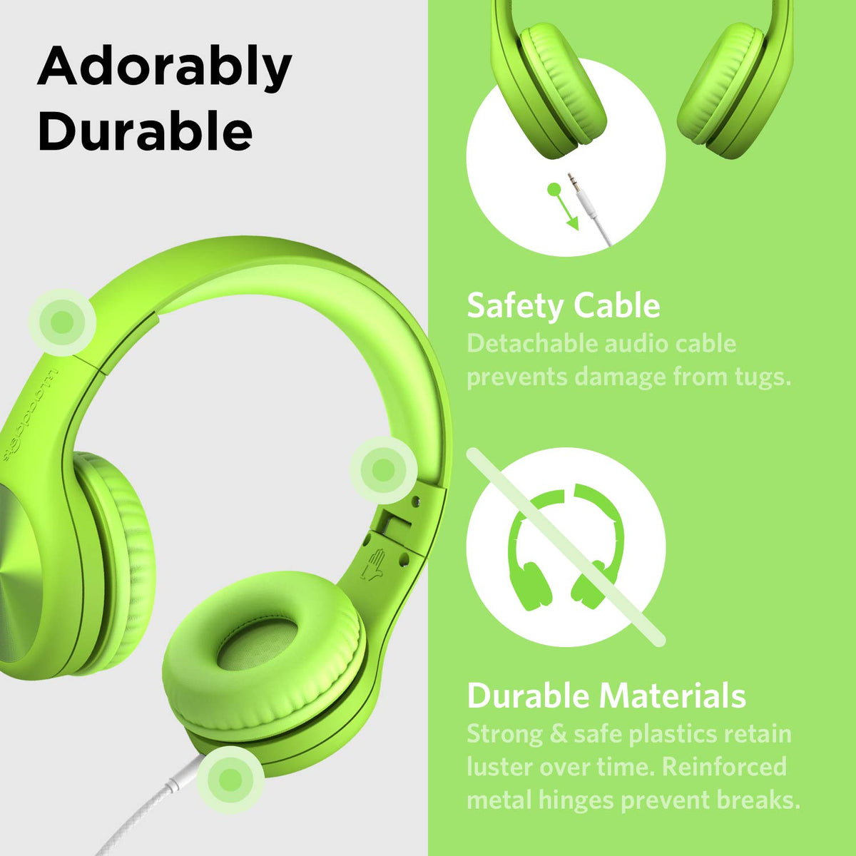 LilGadgets padded headband detail showing adjustable fit for growing kids