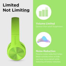 LilGadgets headphones inside travel pouch for tidy storage and portability
