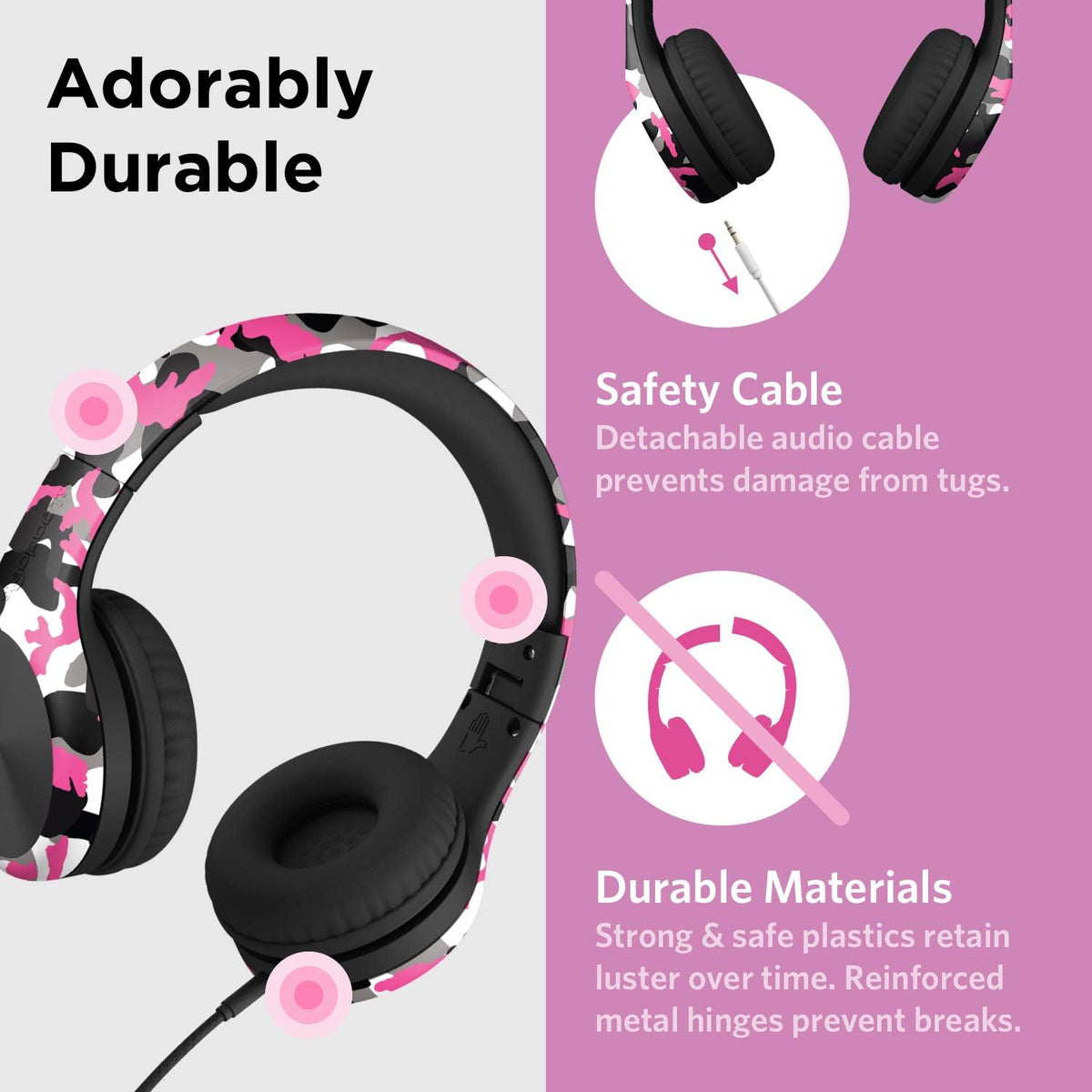 LilGadgets braided cable detail showing reinforced cord for durability and tangle resistance