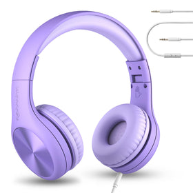 LilGadgets front view showing purple headset and comfort for kids