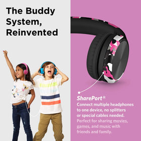 LilGadgets SharePort two kids sharing one device to listen together without adapters
