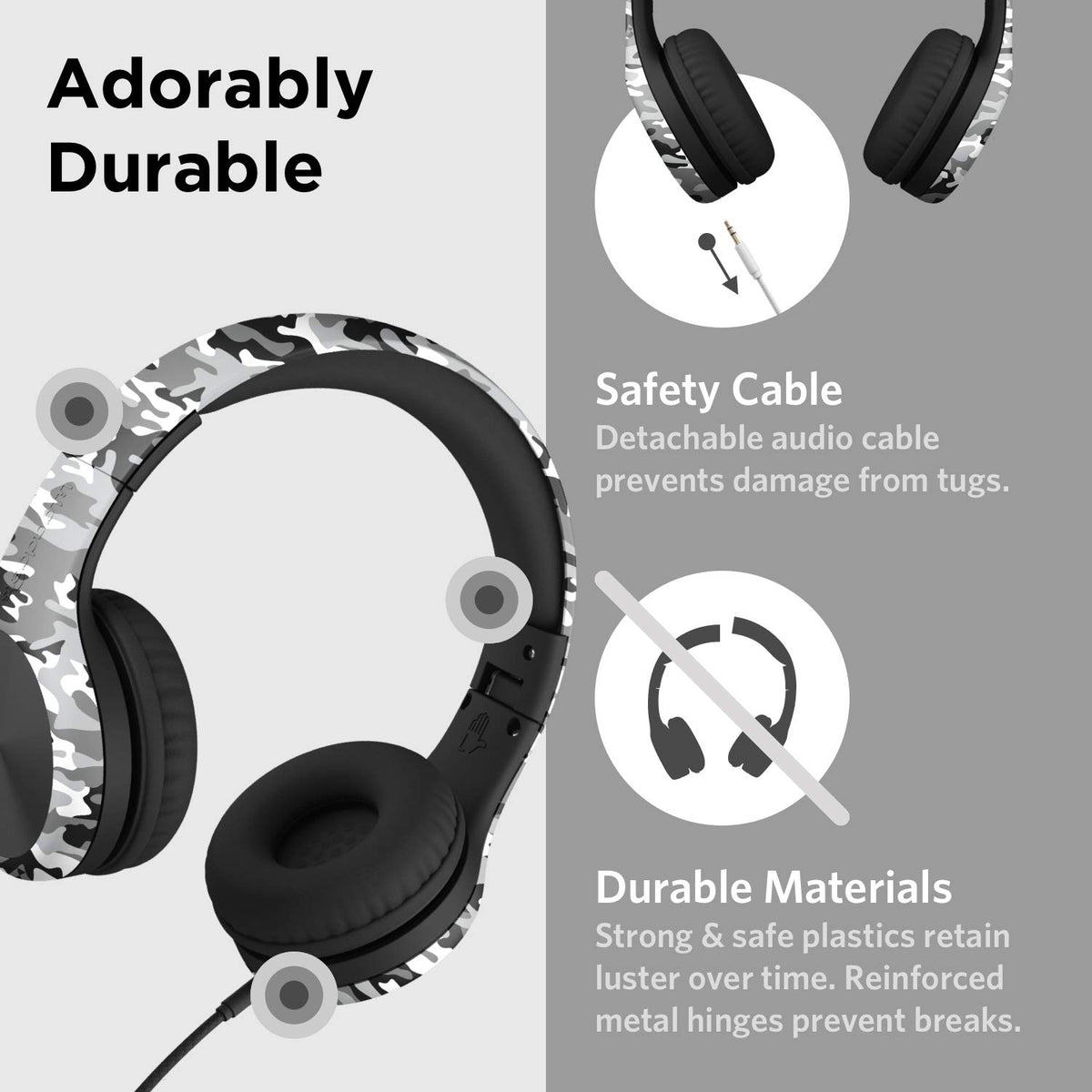 LilGadgets Connect+ Pro soft-touch ear cushions close-up for comfortable long wear