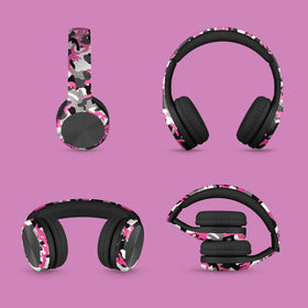 LilGadgets travel pouch with folded headphones for compact storage and easy transport