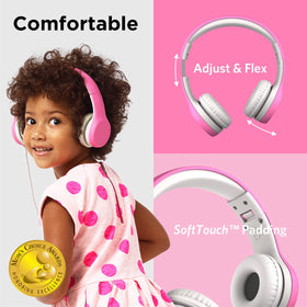 LilGadgets folded headset demonstrating compact storage and portability benefit