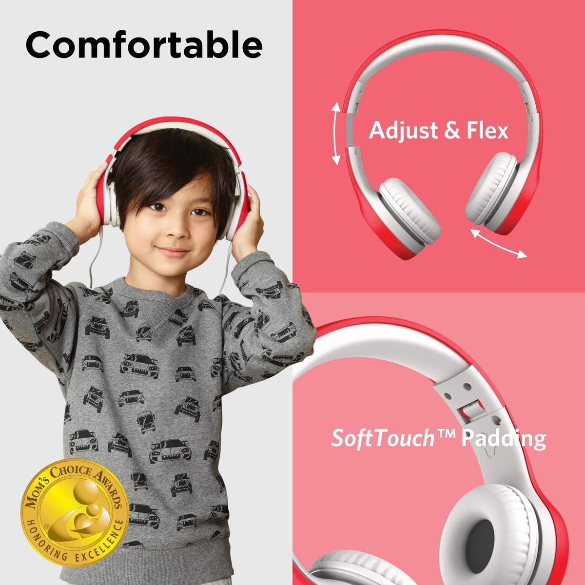LilGadgets Connect+ SoftTouch padding for comfortable listening
