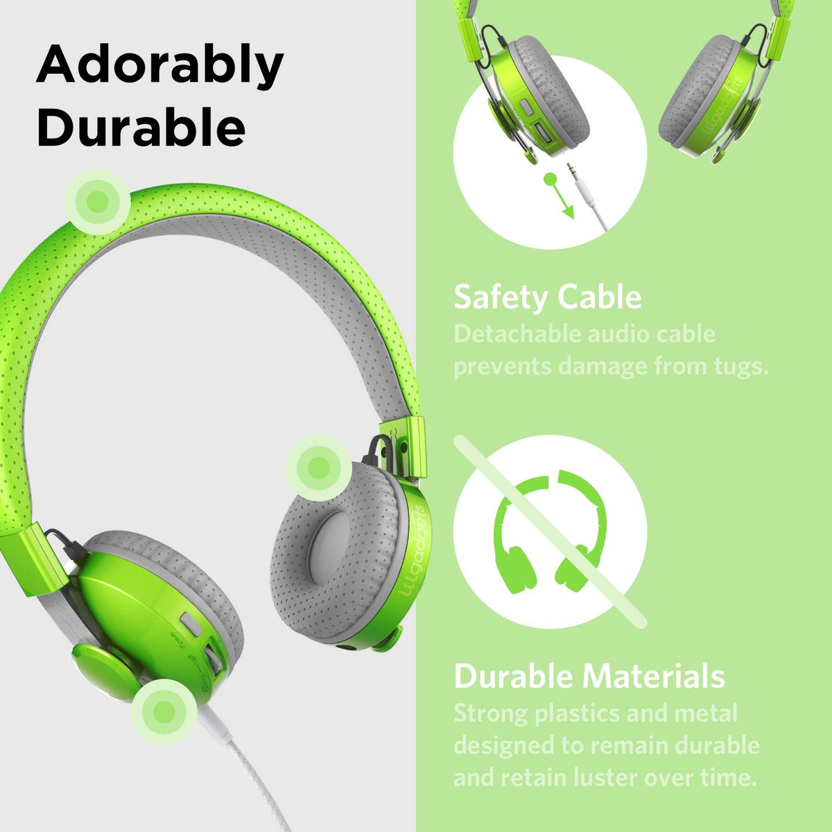 LilGadgets worn by child demonstrating fit and lightweight on-ear comfort